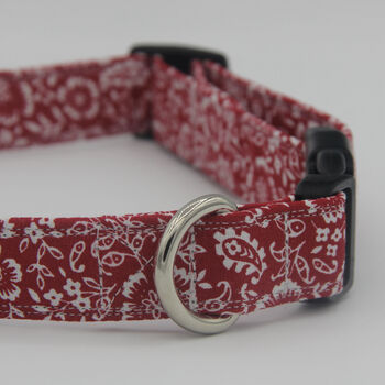 Red Floral Dog Collar, 5 of 5
