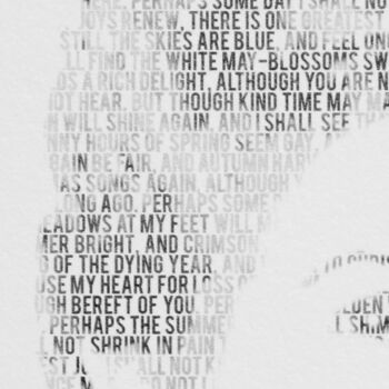 Personalised Word Art Portrait, Remembrance Art Print, 2 of 5
