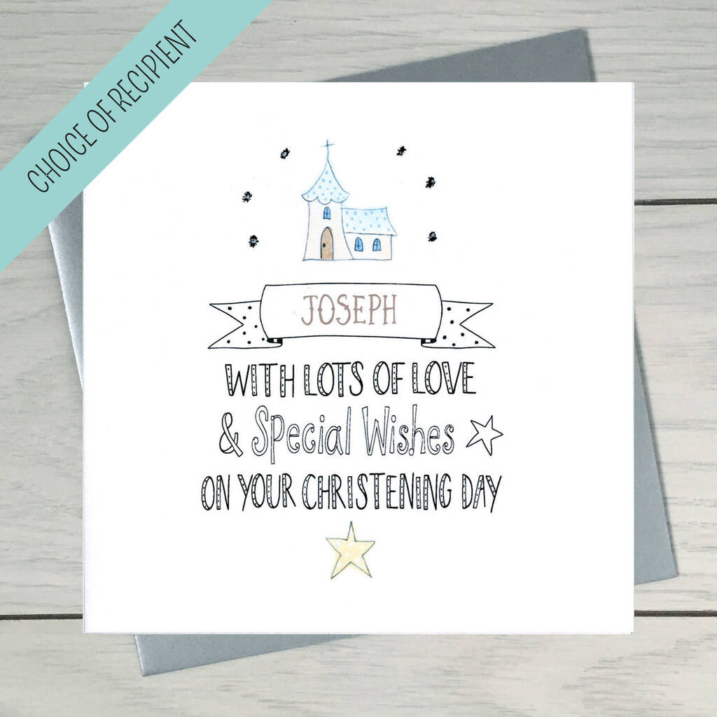 Christening Personalised Greeting Card, 1 of 3