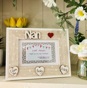 Personalised Nan Photo Frame Birthday Gift, 4 of 4
