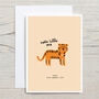 Hello Little One Personalised Tiger New Baby Card, thumbnail 2 of 2