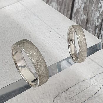 Couples Sterling Silver Wedding Ring Set, 6 of 11
