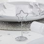Silver Star Shaped Metal Place Card Holders, thumbnail 1 of 3