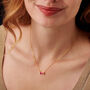 Baguette Birthstone Necklace In 18 Carat Gold Vermeil, thumbnail 8 of 12