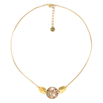 Round Gold Plated Disc Necklace, 3 of 3