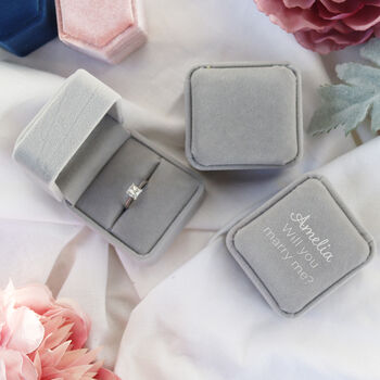 Proposal Grey Engagement Ring Box, 6 of 7