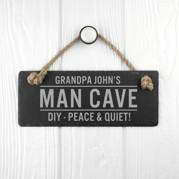 Personalised Dad's Slate Man Cave Sign, 2 of 5