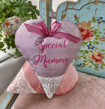Silk Lavender Heart, 5 of 10