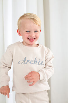 Child's Personalised Embroidered Italic Name Sweatshirt Jumper, 11 of 11