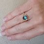 Blue Topaz Statement Ring, Silver And 18ct Gold, thumbnail 2 of 8