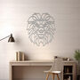 Bold Metal Lion Wall Artwork Symbolising Strength Courage And Leadership, thumbnail 10 of 11