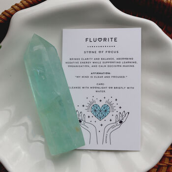 Green Fluorite Tower With Optional Mini Crystal, 4 of 8