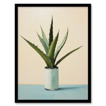 Aloe Aloe Vera Green Plant Lover Simple Wall Art Print, 5 of 6