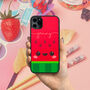 Kawaii Watermelon iPhone Case Personalised 13 14 15 Se, thumbnail 1 of 2