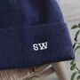 Men's Personalised Cashmere Wool Beanie Hat Gift, thumbnail 2 of 5