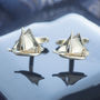 Sailing Boat Cufflinks In Solid Yellow Gold, thumbnail 1 of 3