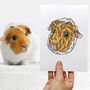 Personalised Guinea Pig Lover Portrait Face Print, thumbnail 1 of 12