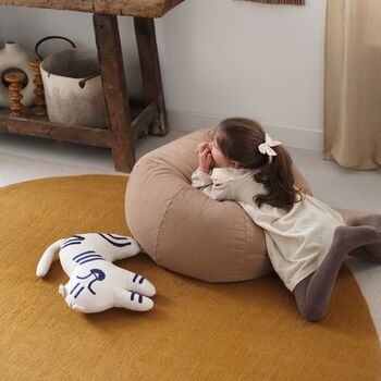 Quilted Round Beanbag With Handle, 7 of 7