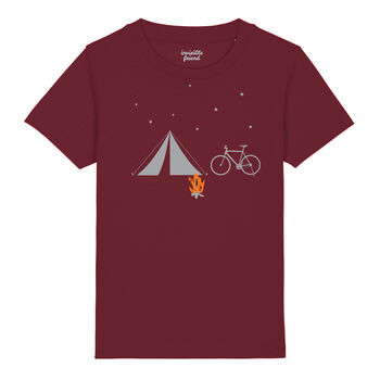 Bike And Tent Kids Organic Cotton T Shirt, 3 of 4