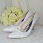 Ivory Floral Bridal Shoes With Matching Bag, thumbnail 3 of 8