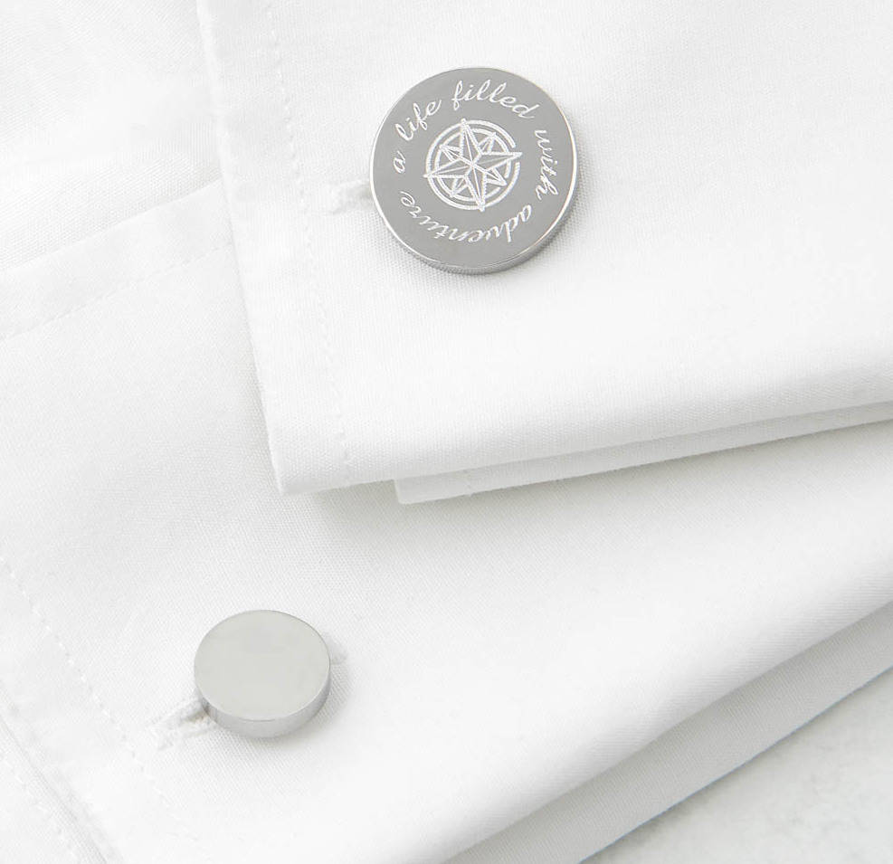 A Life Filled With Adventure Personalised Cufflinks, 1 of 4