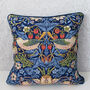 Blue Strawberry Thief William Morris 18' Cushion Cover, thumbnail 1 of 5
