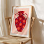 Patterned Red Vase Art Print, thumbnail 5 of 5