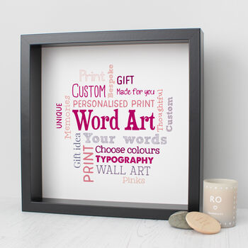 Personalised Word Art Cloud Print, 6 of 12