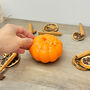 Orange Pumpkin Shape Decorative Bowl Halloween Decor, thumbnail 9 of 10