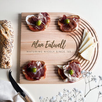 Personalised Maple Wood Scandi Serving Board, 2 of 9