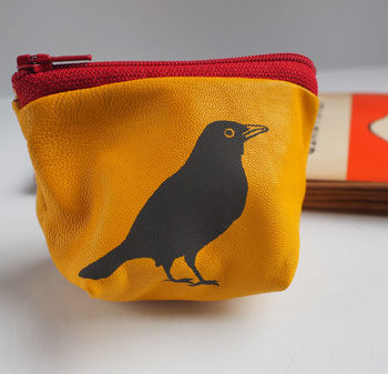 Small Blackbird Leather Coin Purse, 3 of 9
