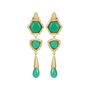 Green Gemstone Onyx Earrings Semi Precious Cz, thumbnail 1 of 4