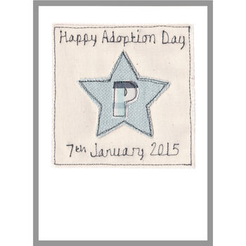 Personalised Initial Star Card For Boys, 9 of 12