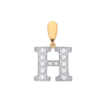 Delicate Monogram 9 K Solid Gold Pendant, 9 of 12