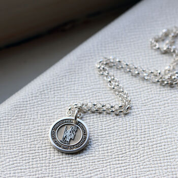 Personalised Silver Saint Christopher Necklace, 5 of 8