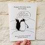 Penguin Fashionista Christmas Card, thumbnail 1 of 2
