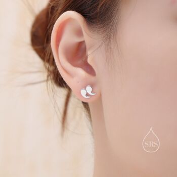 Quotation Marks Stud Earrings In Sterling Silver, 4 of 11