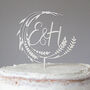 Personalised Floral Wooden Wedding Cake Topper, thumbnail 4 of 5