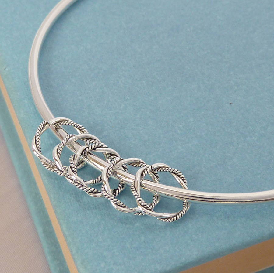 50th birthday handmade silver rings bangle by handmade by helle ...