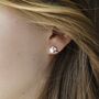 Sterling Silver Polished Origami Elephant Studs, thumbnail 3 of 4