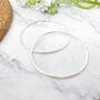 Sterling Silver Large 50mm Sleeper Hoop Earrings, thumbnail 1 of 4