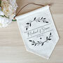 Personalised Hanging Linen Flag, thumbnail 1 of 4