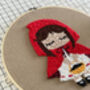 Little Red Riding Hood Punch Needle Hanging Wall Decor, thumbnail 3 of 3