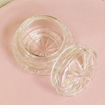 Antique Crystal Cut Glass Lidded Jam / Preserve Pot ~ Nine, 7 of 8