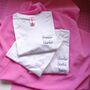 Hand Embroidered T Shirt With Children's Names, thumbnail 1 of 7