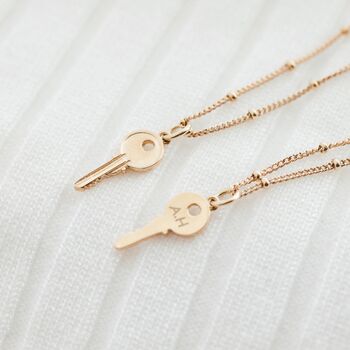 Personalised Tiny Key Necklace, 4 of 9