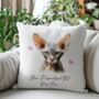 Personalised Sphynx Cat Love Hearts Cushion Cover, thumbnail 2 of 2