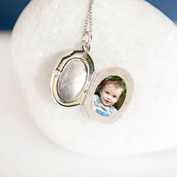 Personalised Sterling Silver Twinkling Blue Goldstone Locket, 4 of 12