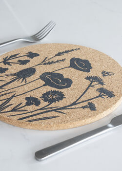 Cork Placemats And Coasters | Wildflowers, 6 of 6