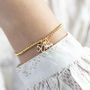 50th Birthday Beaded Pearl Charm Bracelet, thumbnail 1 of 10